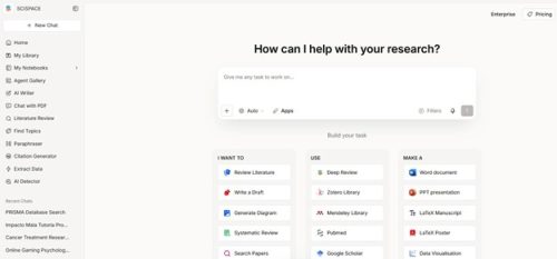 Scispace home page