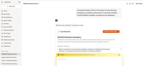 Scispace agente revisión sistemática