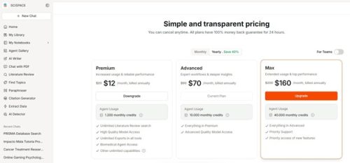 Scispace pricing